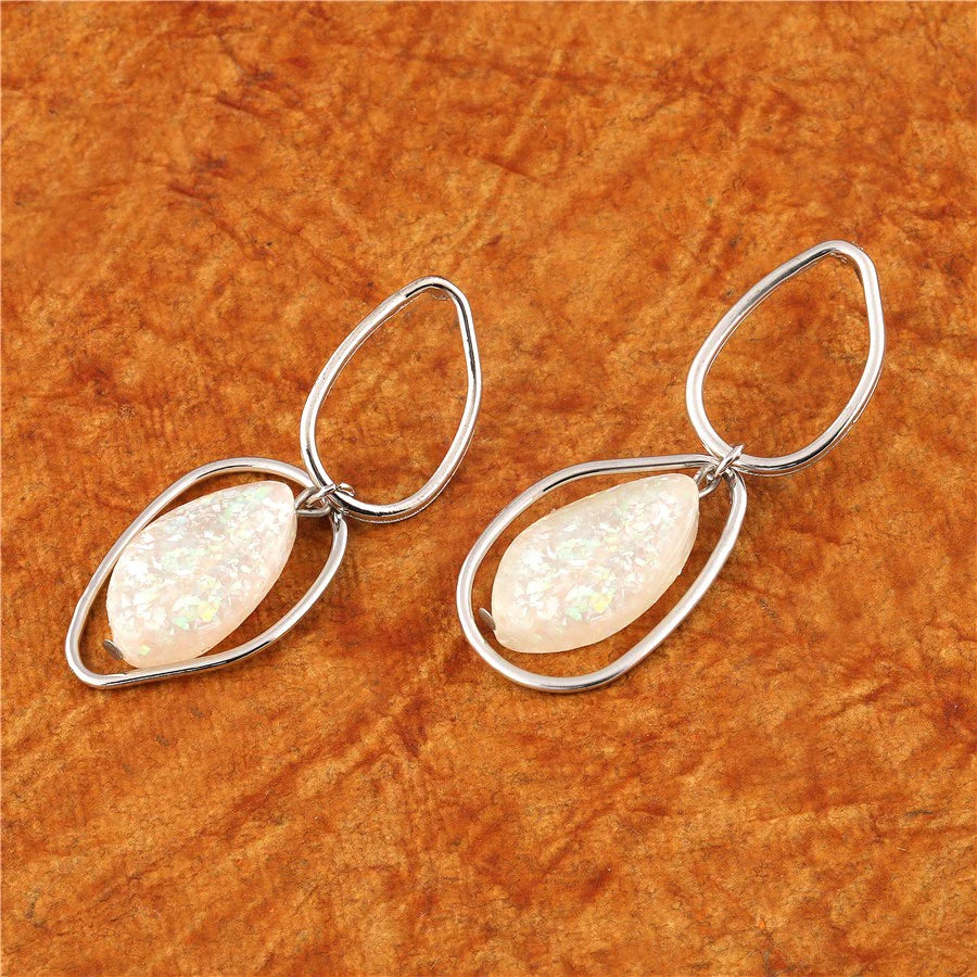 Plumvera World’s Gold Plated Teardrop Shaped Drop Earrings
