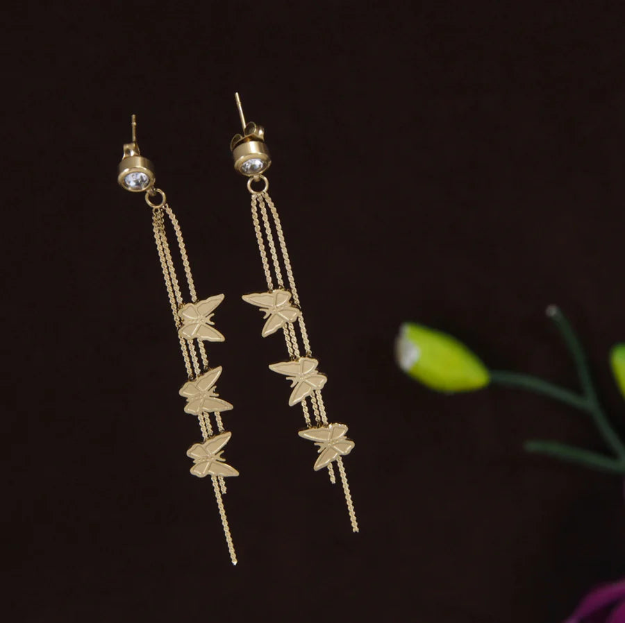 Stainless Steel Rosegold Plated Earrings