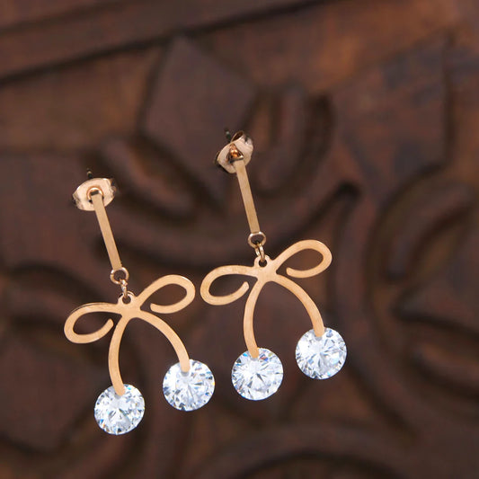 Stainless Steel Rosegold Plated Earrings