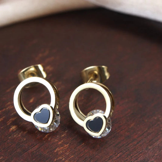 Stainless Steel Gold Plated Earrings