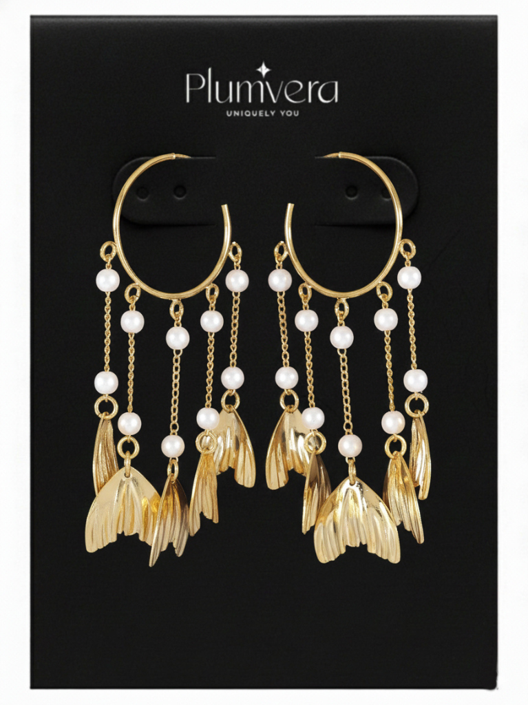 Plumvera Korean Gold Plated Hoop Earrings