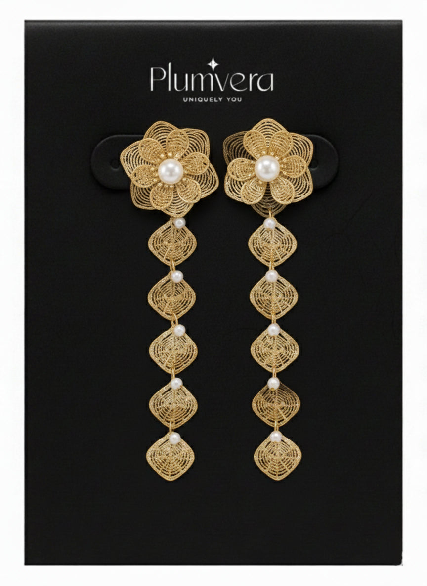 Plumvera Korean Gold Plated Dangler Earring