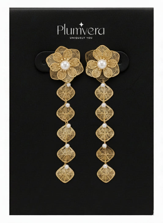 Plumvera Korean Gold Plated Dangler Earring