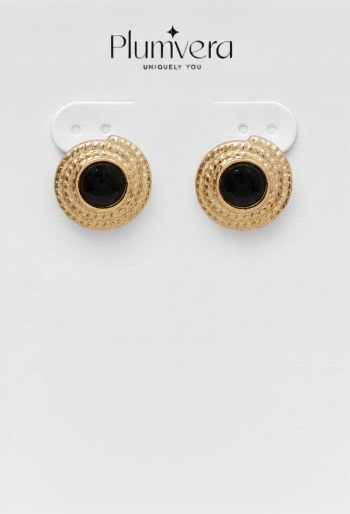 Plumvera Black Colour Western Earring