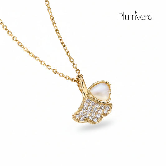 Plumvera Ginkgo Whisper Necklace