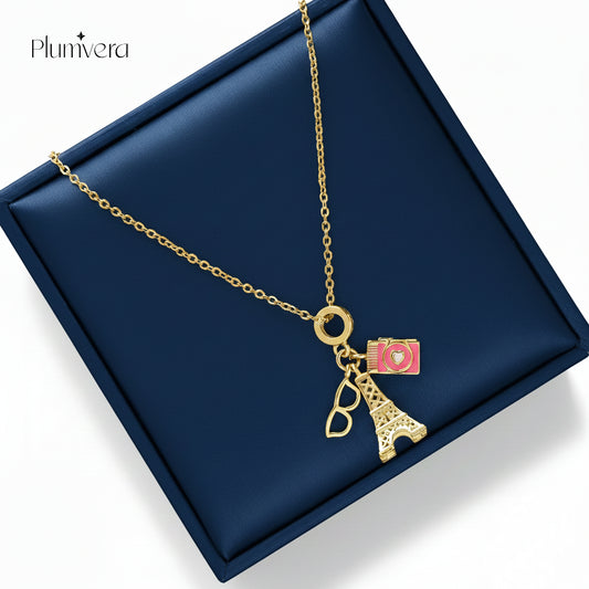 Plumvera Romantic Paris Inspired Necklace