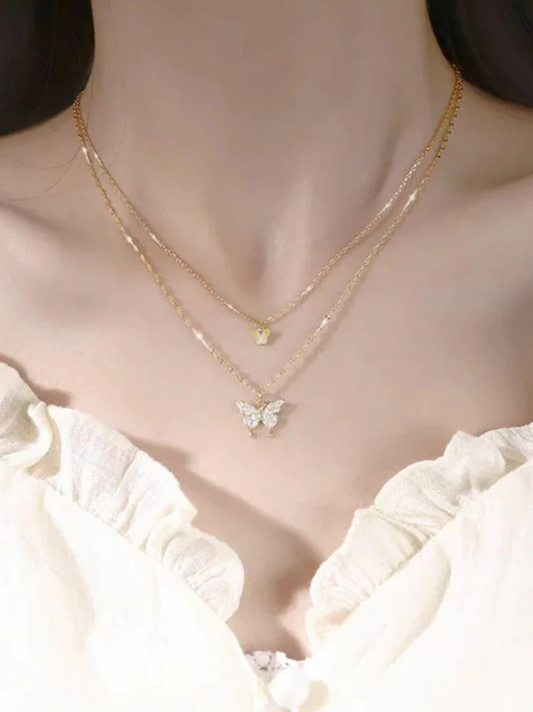 Plumvera Bounded Butterfly Neckpiece