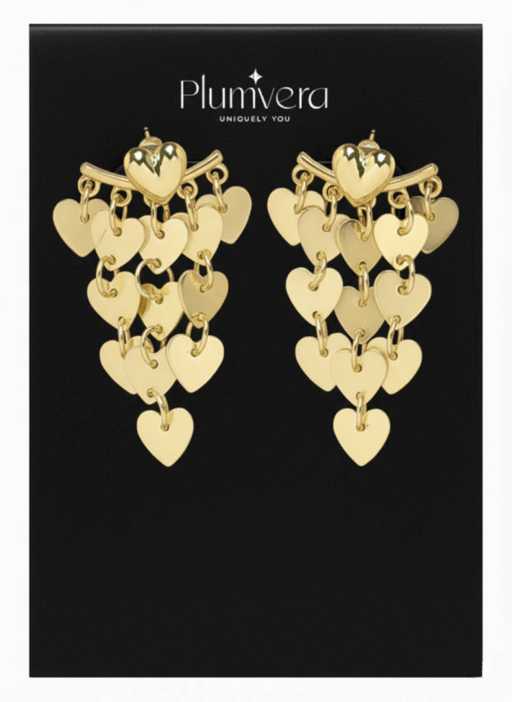 Plumvera Radiant Hearts Medallion Earrings