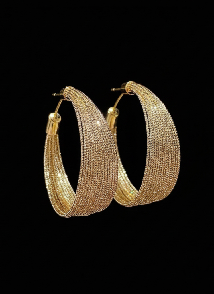 Plumvera World Luxe Layered Hoops Earring