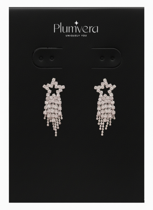 Plumvera Bling Star Drop Earrings
