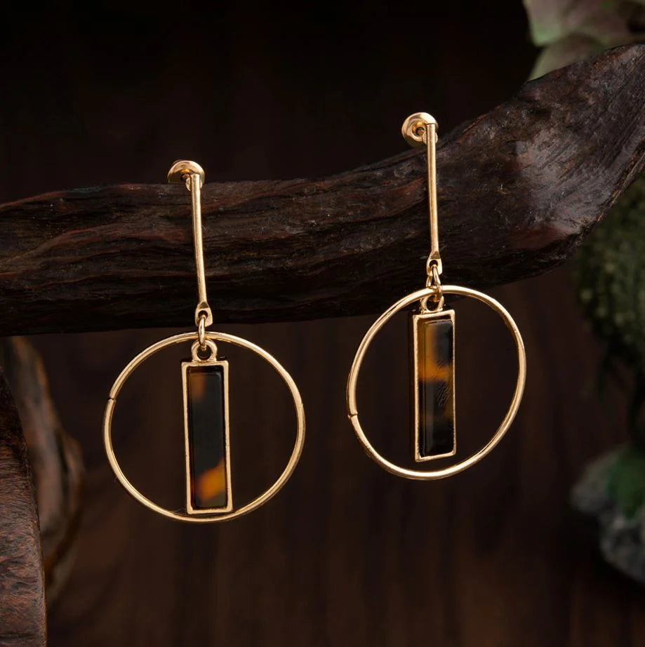 Plumvera World Round Shaped Acrylic Style Western Fashion Earrings