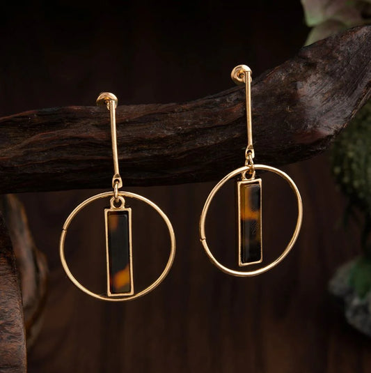 Plumvera World Round Shaped Acrylic Style Western Fashion Earrings