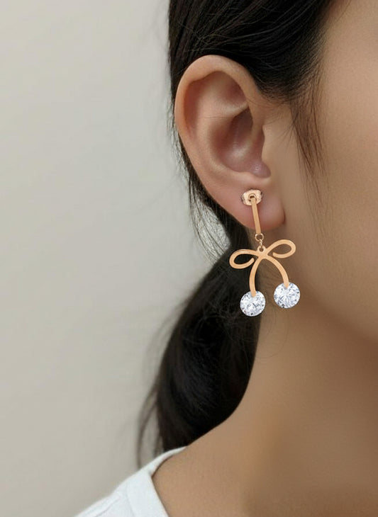 Stainless Steel Rosegold Plated Earrings