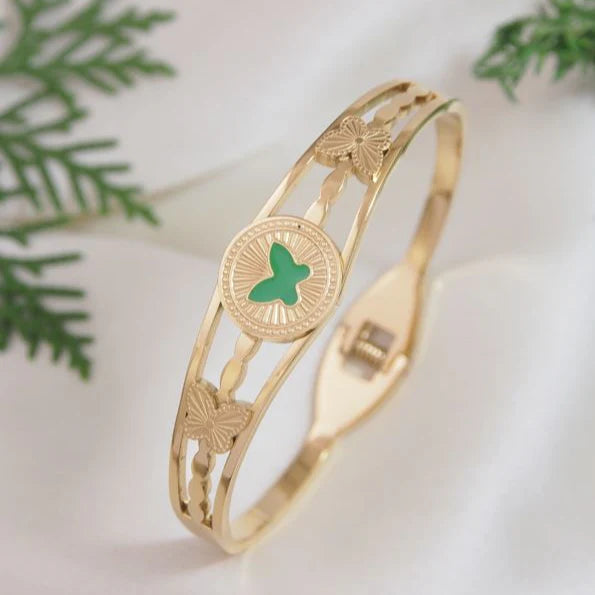 Plumvera World’s Stainless Steel Butterfly Kada