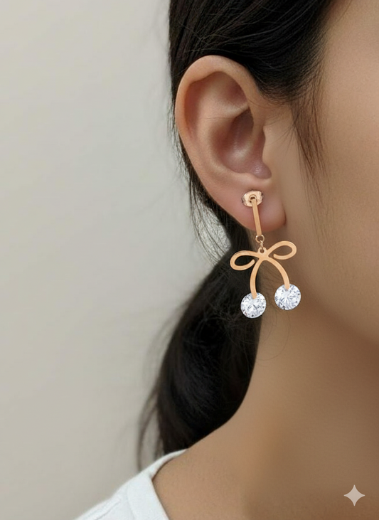 Stainless Steel Rosegold Plated Earrings