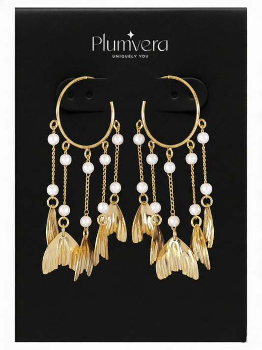 Plumvera Korean Gold Plated Hoop Earrings
