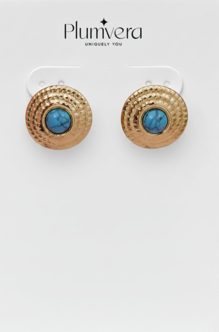 Plumvera Turquoise Colour Western Earring