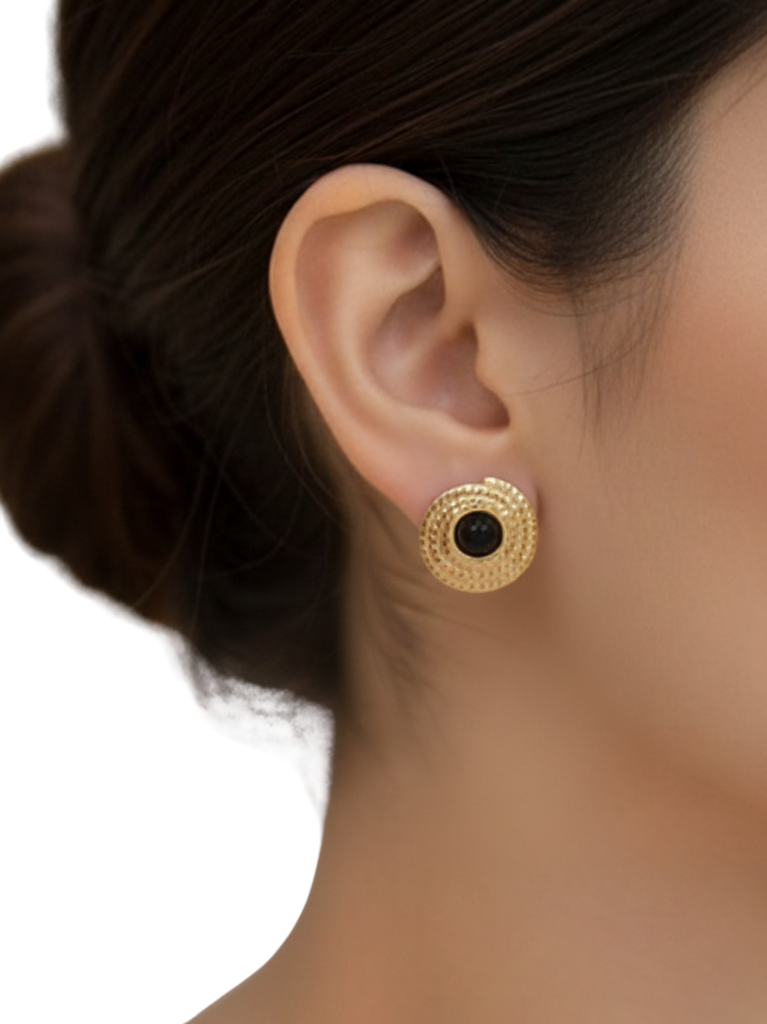 Plumvera Black Colour Western Earring