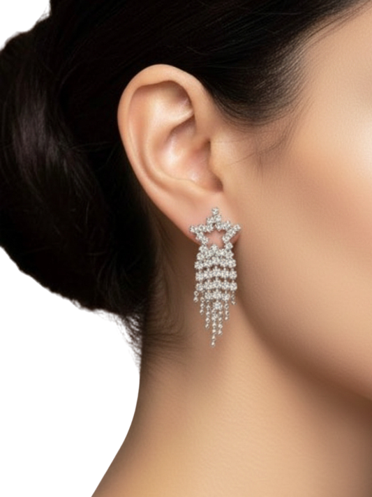 Plumvera Bling Star Drop Earrings