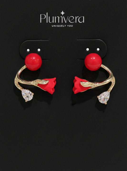 Plumvera Golden Glow Minimal Earring