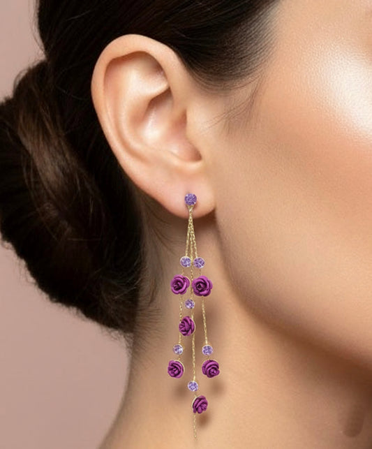 Plumvera Flora Chain Earring