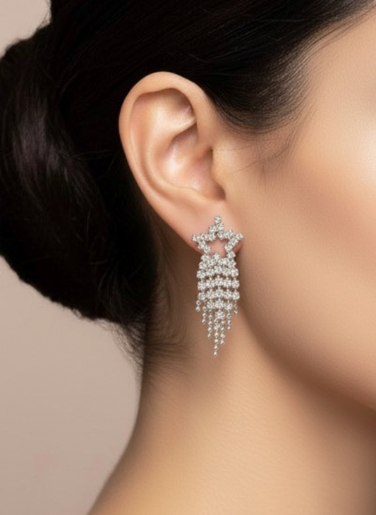 Plumvera Bling Star Drop Earrings