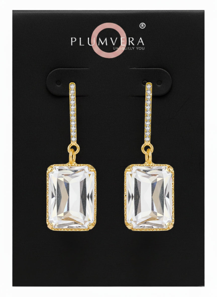 Plumvera World Vanilla Sparkle Earrings