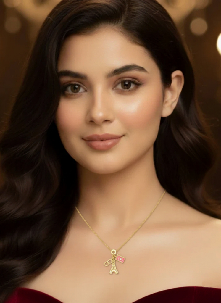 Plumvera Romantic Paris Inspired Necklace