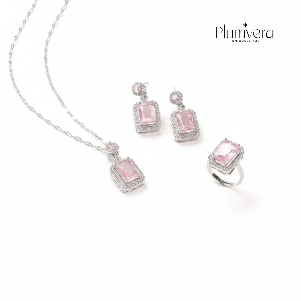 Plumvera Crystal Cove Neckpiece Set