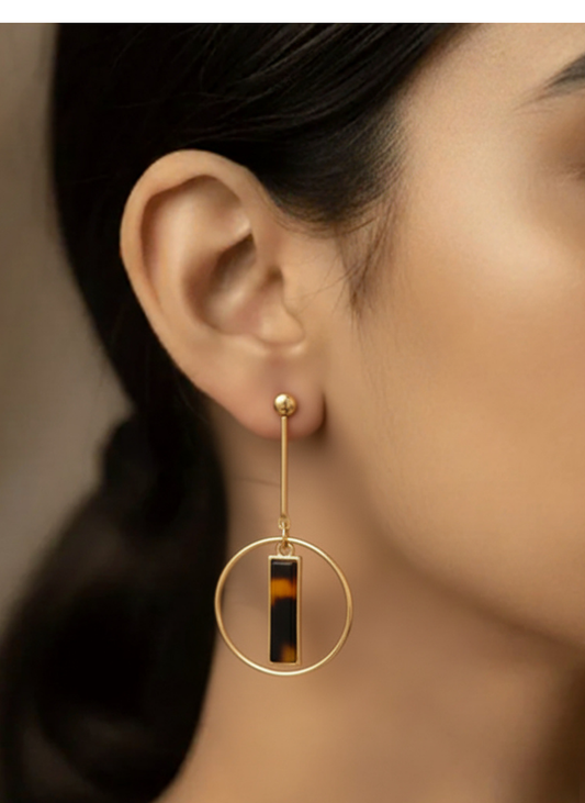 Plumvera World Round Shaped Acrylic Style Western Fashion Earrings