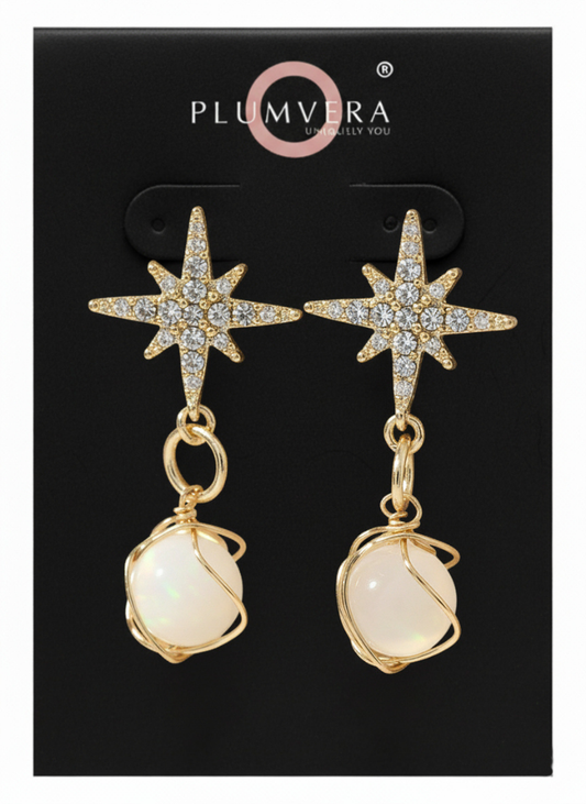 Plumvera Cozy Crystal Star Earrings
