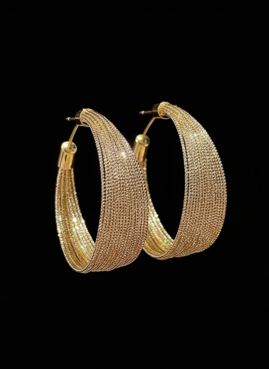 Plumvera World Luxe Layered Hoops Earring