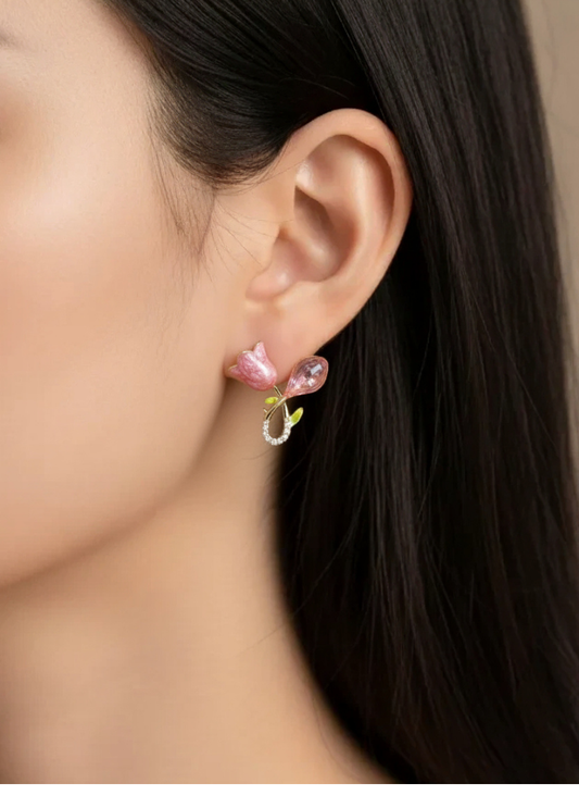 Elegant Floral Charm Earring by Plumvera World