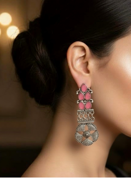 Plumvera World’s Antique Chandbali Afghani Earrings