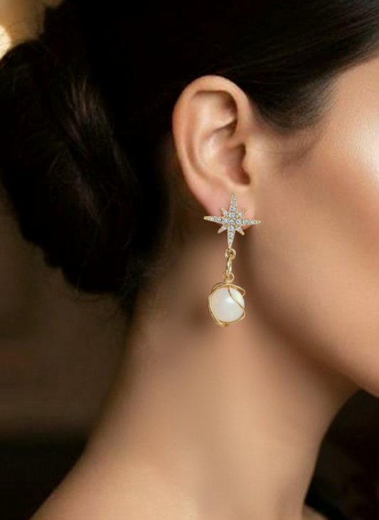 Plumvera Cozy Crystal Star Earrings