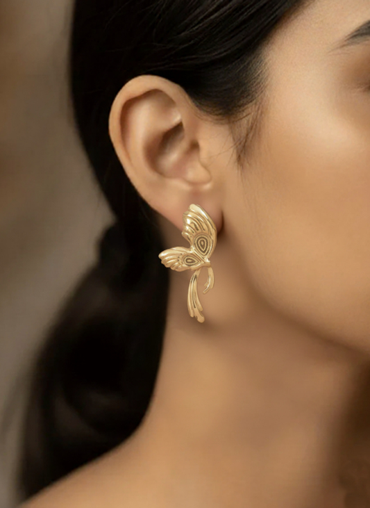 Stainless Steel Bird Earring by Plumvera World