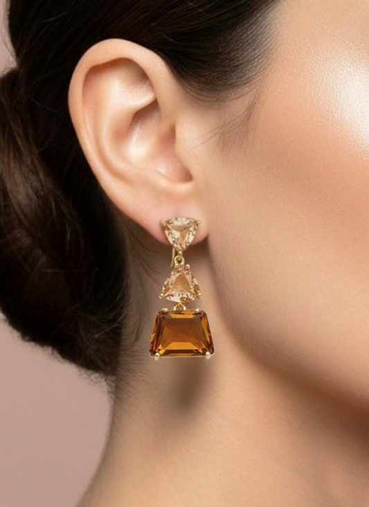 🌅 Plumvera Desert Sunset Dangles Earrings