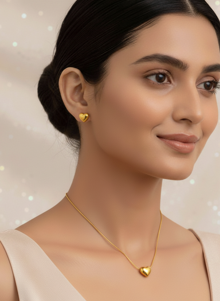 Plumvera World Chic Heart Necklace