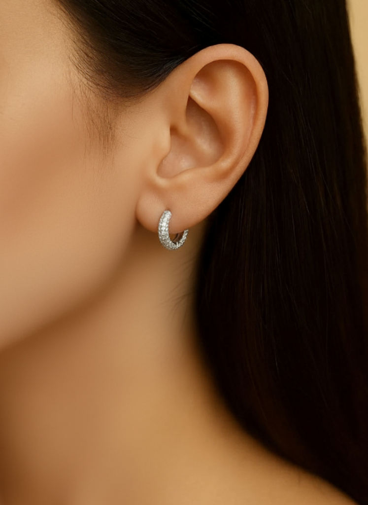 Plumvera World Coral Texture Hoops Earrings