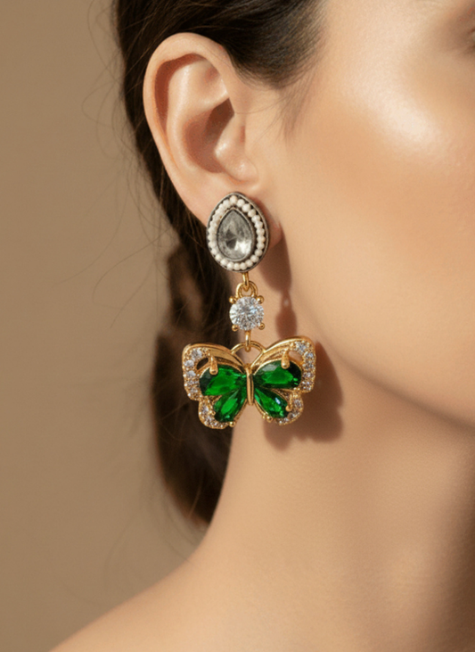 Plumvera World Pure Heart Butterfly Earring - Wear Your Heart on Wings