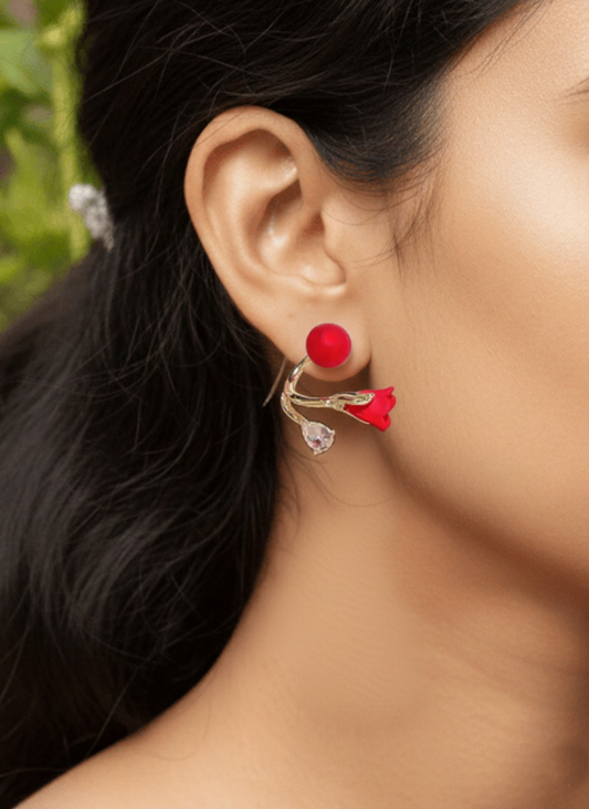 Plumvera Golden Glow Minimal Earring