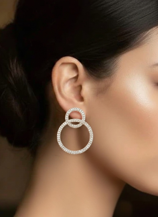 Plumvera World Dazzling Duos Hoop Earrings